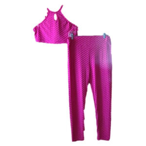 𝅺Halter style top active wear set 1X